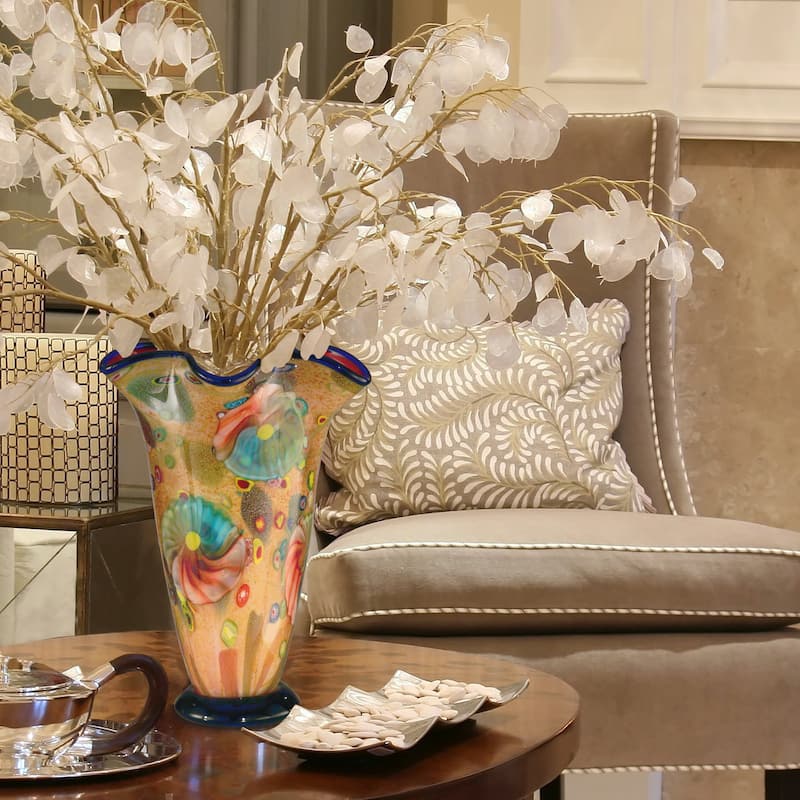 Coast Sand Hand Blown Art Glass Vase