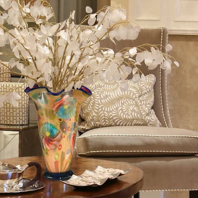 Coast Sand Hand Blown Art Glass Vase