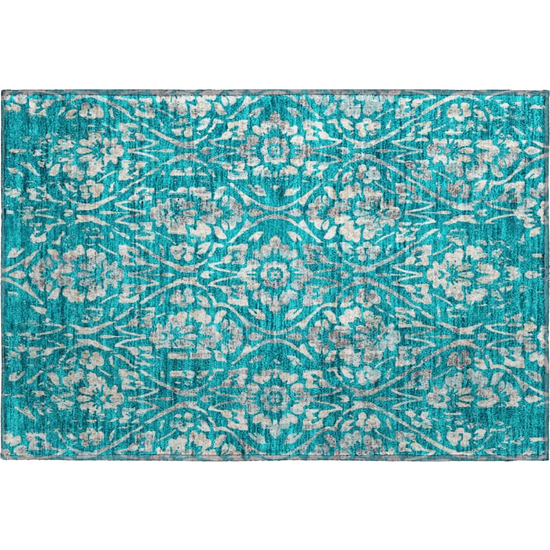 Premium Washable Super Soft Floral Damask Mayfield Rug