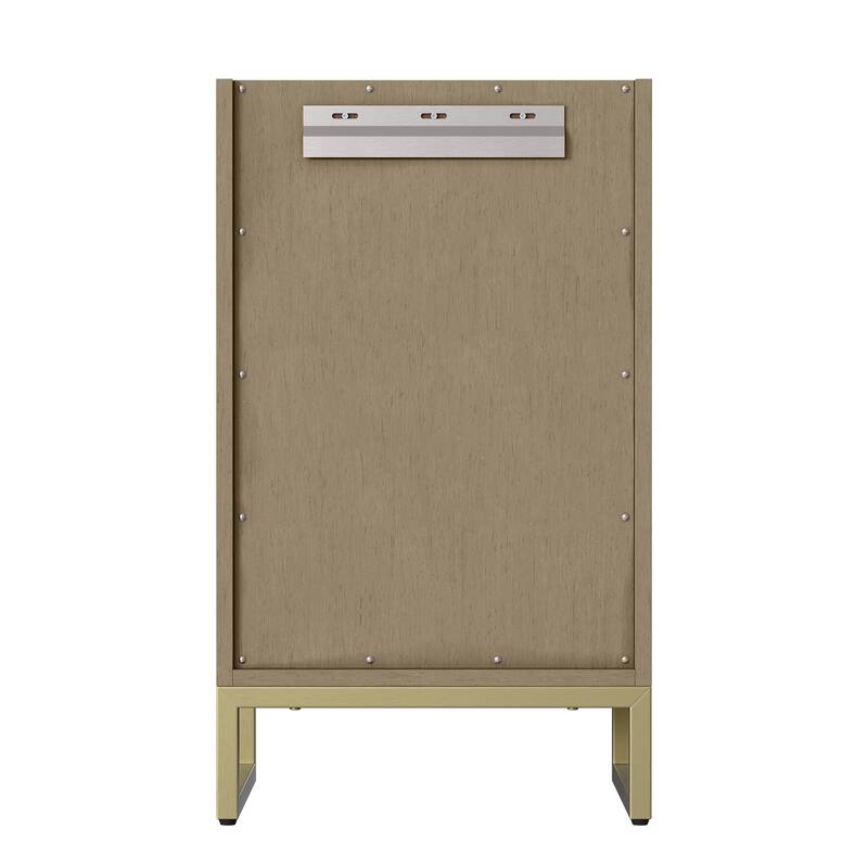 Chianti 20" Single Vanity, Walnut Whisper w/ White Composite Stone Top