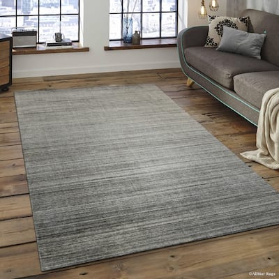 Home Decor EORC Handmade Wool & Viscose Loom Urban Rug, Navy Elegant & Luxurious Area Rug for Adding Contemporary - 8'3 x 9'10