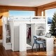 preview thumbnail 14 of 22, Multi-Functional Full Size Bunk Bed with Transformative Wardrobe Space, Integrated Workspace and Shelves, Space-saving