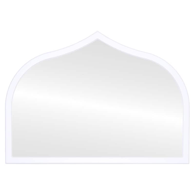 Mifflin Framed Mantel Mirror - Teardrop Cathedral - 38.4x27.4 - White
