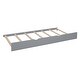 preview thumbnail 15 of 14, Gray Full Size Wooden House Bed With Trundle, Modern Design for Kids with Storage Shlef