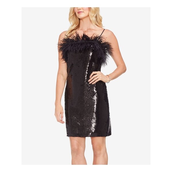 sparkly black spaghetti strap dress
