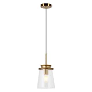 Modern pendant Light Brass fixture Light Glass shade Light - N/A