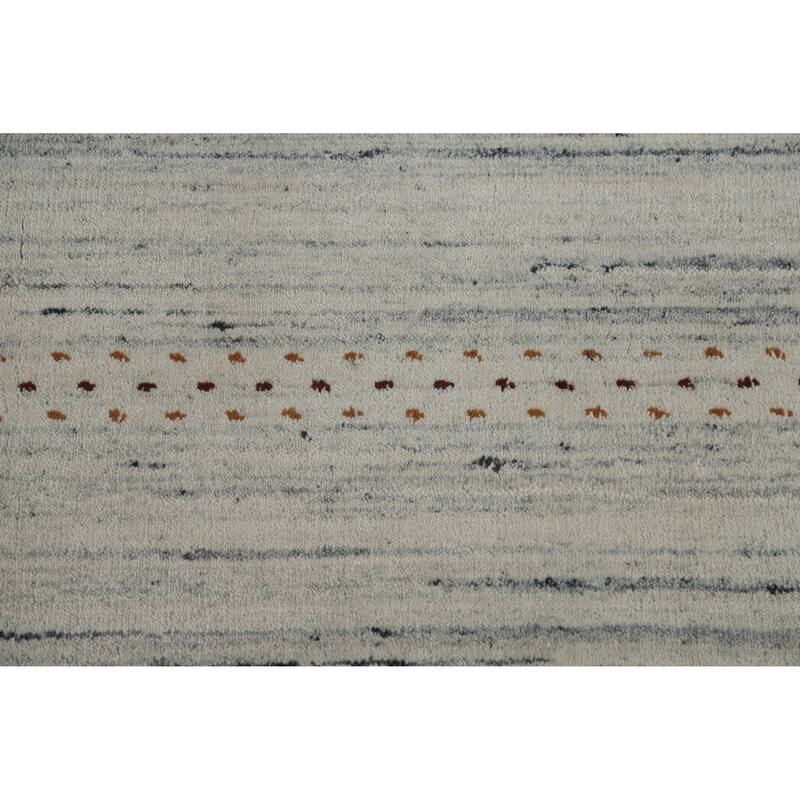 Gabbeh Indian Rug Handmade Wool Tribal Beige Carpet - 4'0" x 5'9"