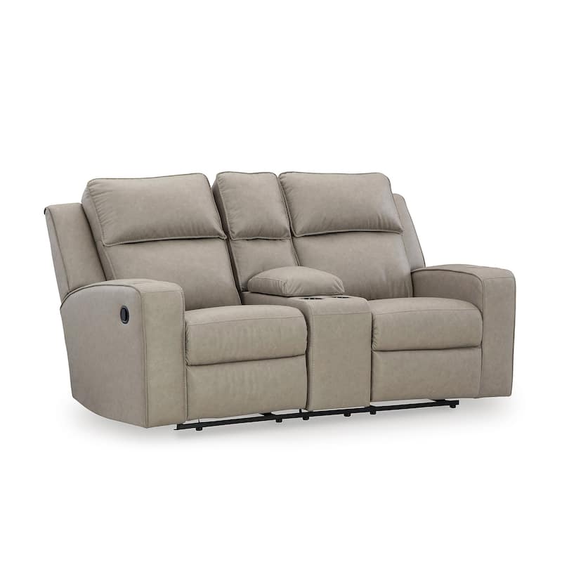 Signature Design by Ashley Lavenhorne Reclining Loveseat with Console - 77"W x 42"D x 43"H
