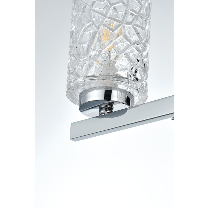 Cara 2 Light Bath Sconce with Clear Shade