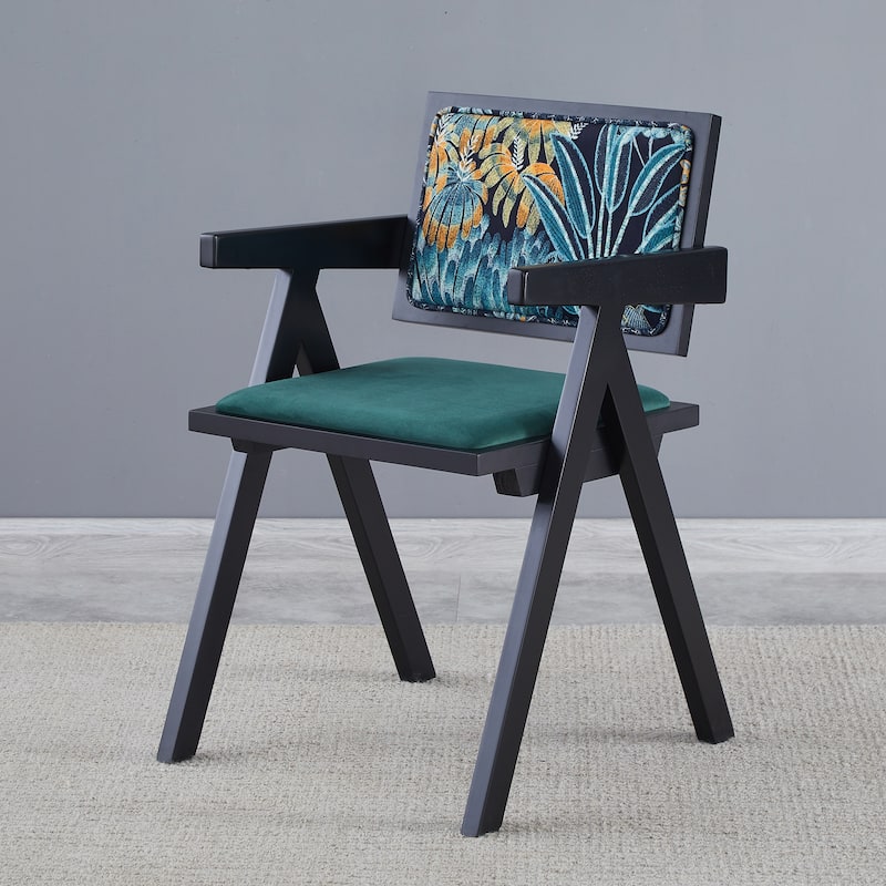 Armrest Solid Wood Dining Chair, Living Room Chair