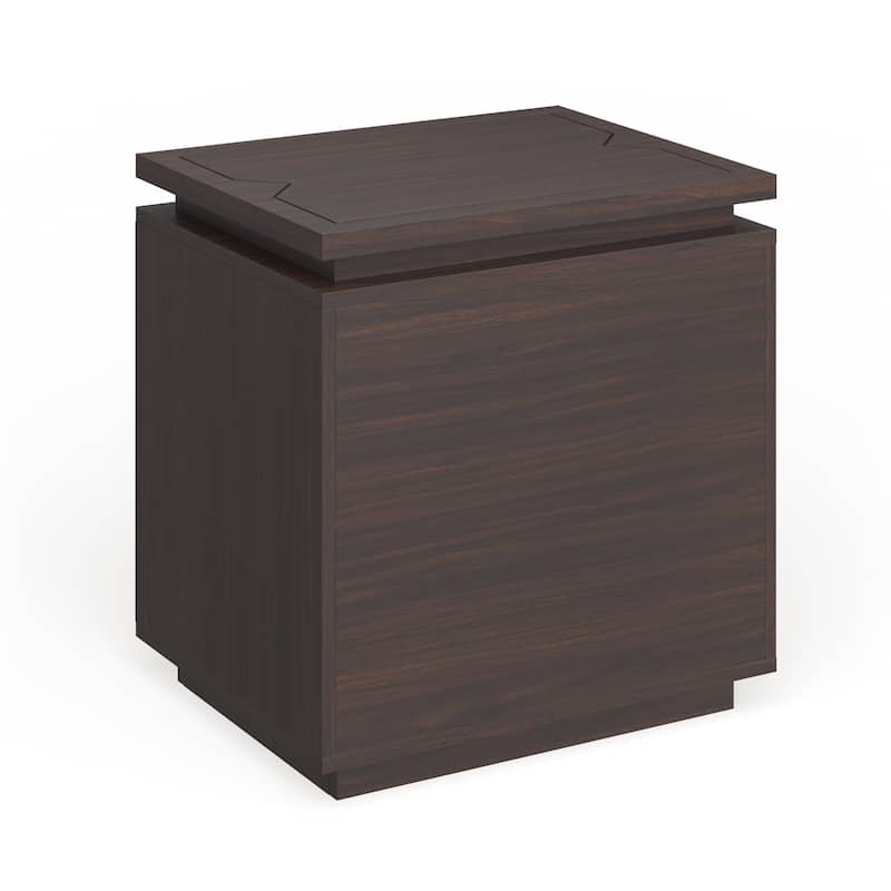 Tarris Contemporary Walnut 20-inch 2-Drawer Side Table by Furniture of America