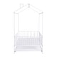 preview thumbnail 15 of 32, Contemporary Mordern Design Twin Size House Platform Bed,Solid Metal Bed with Trundle,Semi-Enclosed Fence