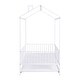 preview thumbnail 32 of 32, House-Shaped Metal Twin Size House Bed with Fence and Trundle