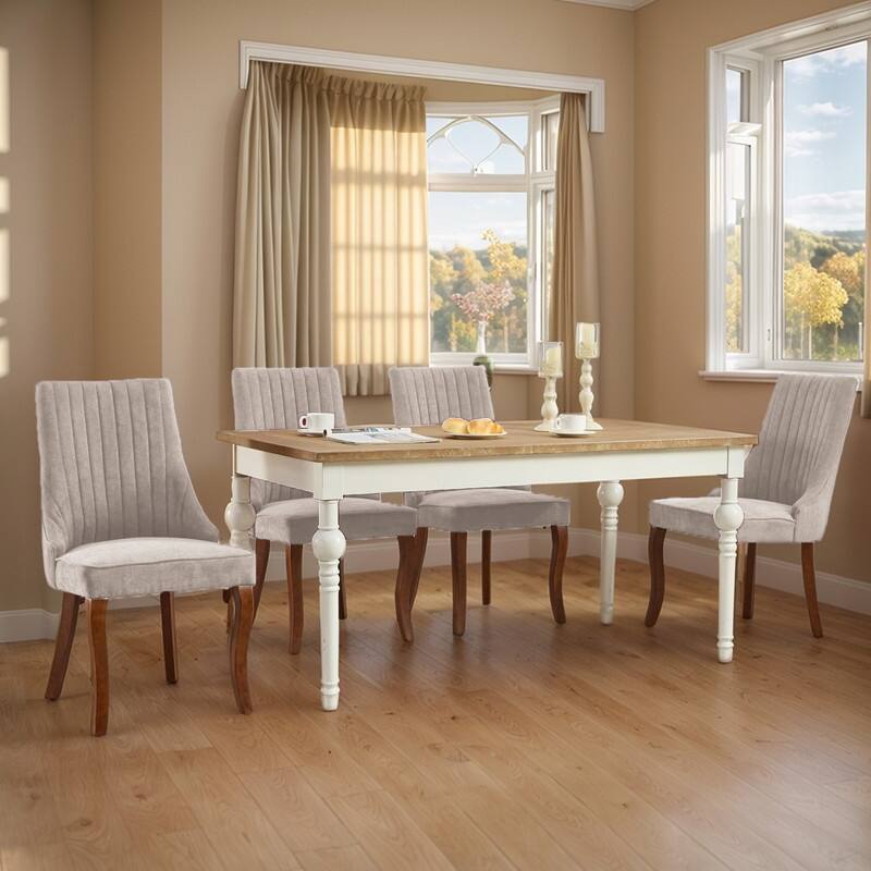 Comfy Fabric Upholstered Dining Chair (Set of 2)
