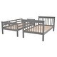 preview thumbnail 48 of 50, Contemporary Clean Design Twin Over Twin Bunk Bed with Full-Length Guardrail,Storage Shelf Staircase and Drawers