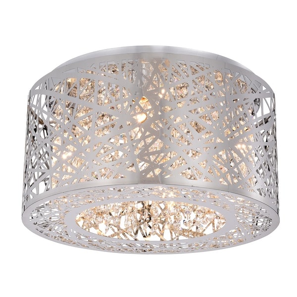 Braydon Chrome 4Light Metal Drum Flush Mount Bed Bath & Beyond