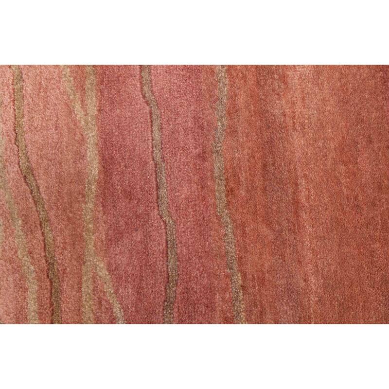 ECARPETGALLERY Hand-knotted Peshawar Ziegler Salmon Wool Rug - 5'0 x 6'10