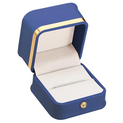 Velvet Ring Box, Single Slot Wedding Ring Box Jewelry Holder Style 2