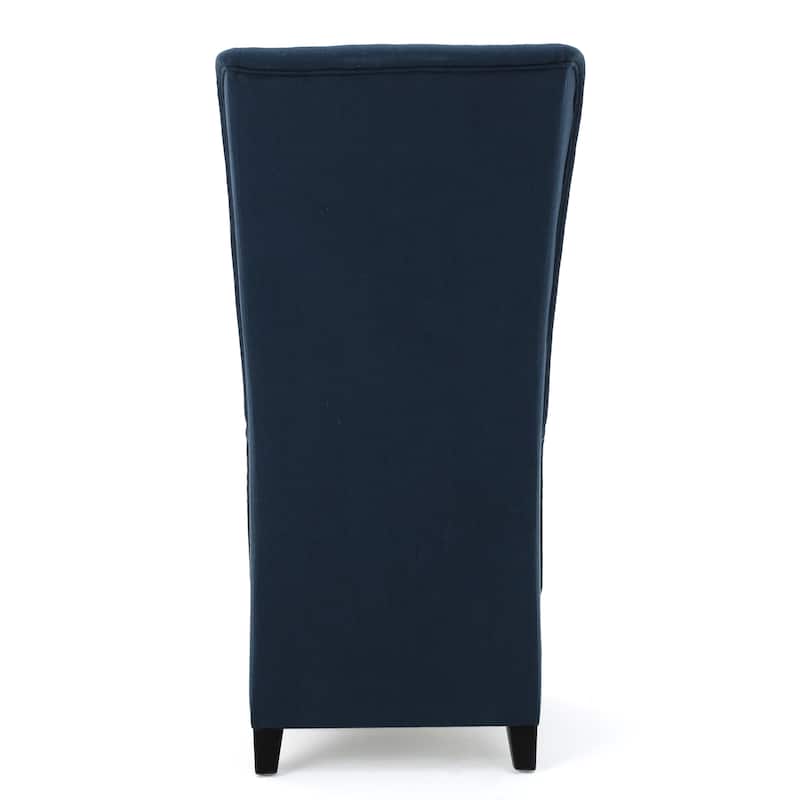 Roomfitters Tall Wingback Dining Chair with Upholstered Seat and Curved Backrest, Elegant Accent Chair
