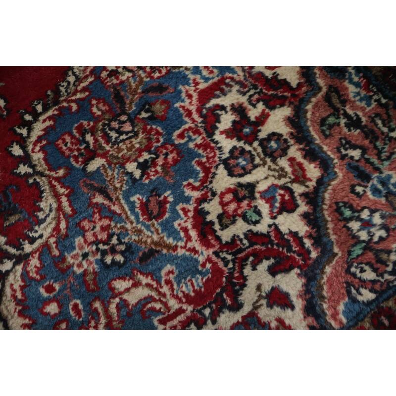 Hand Knotted Oriental 100% Wool Carpet Traditional Floral Red Shahbaft Area Rug - 17' 0'' X 11' 3''