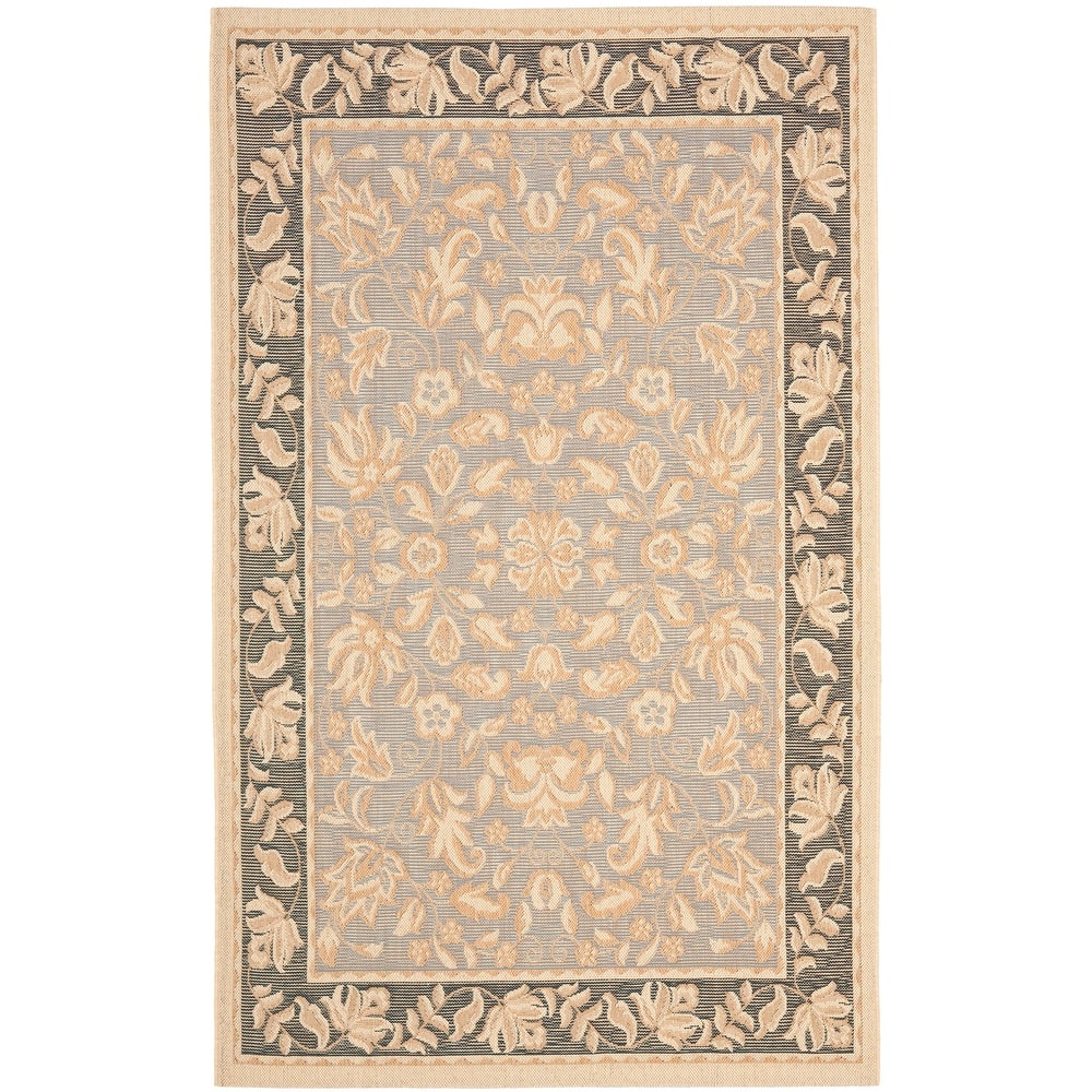 SAFAVIEH Beach House Gyongyver Floral Border Indoor/ Outdoor Waterproof