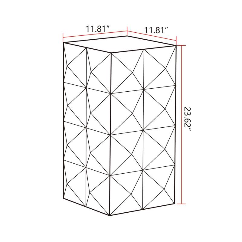 Embossed Pattern Sofa Side Table Natural Corner Table Tea Table