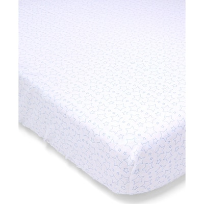 Baby Star Flannel Crib Sheet - N/A