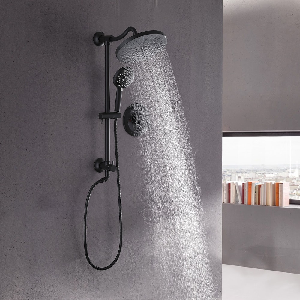 Pressure Balanced Rainfall Shower System with 5 Function Handheld Shower
