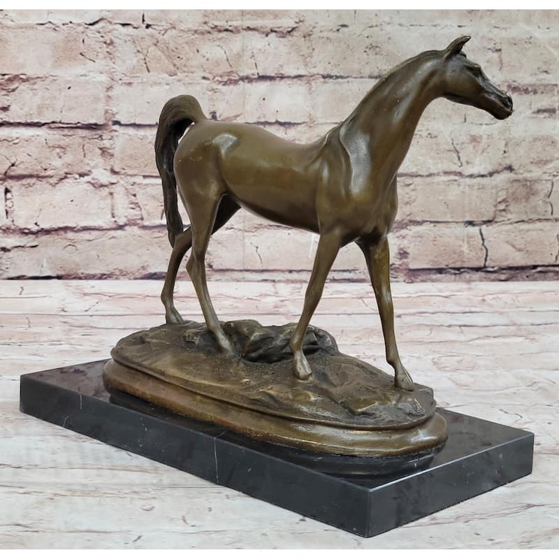 Western Bronze Art France Warm-Blooded Fine Imitative Horse Animals Statue Figurine Figure