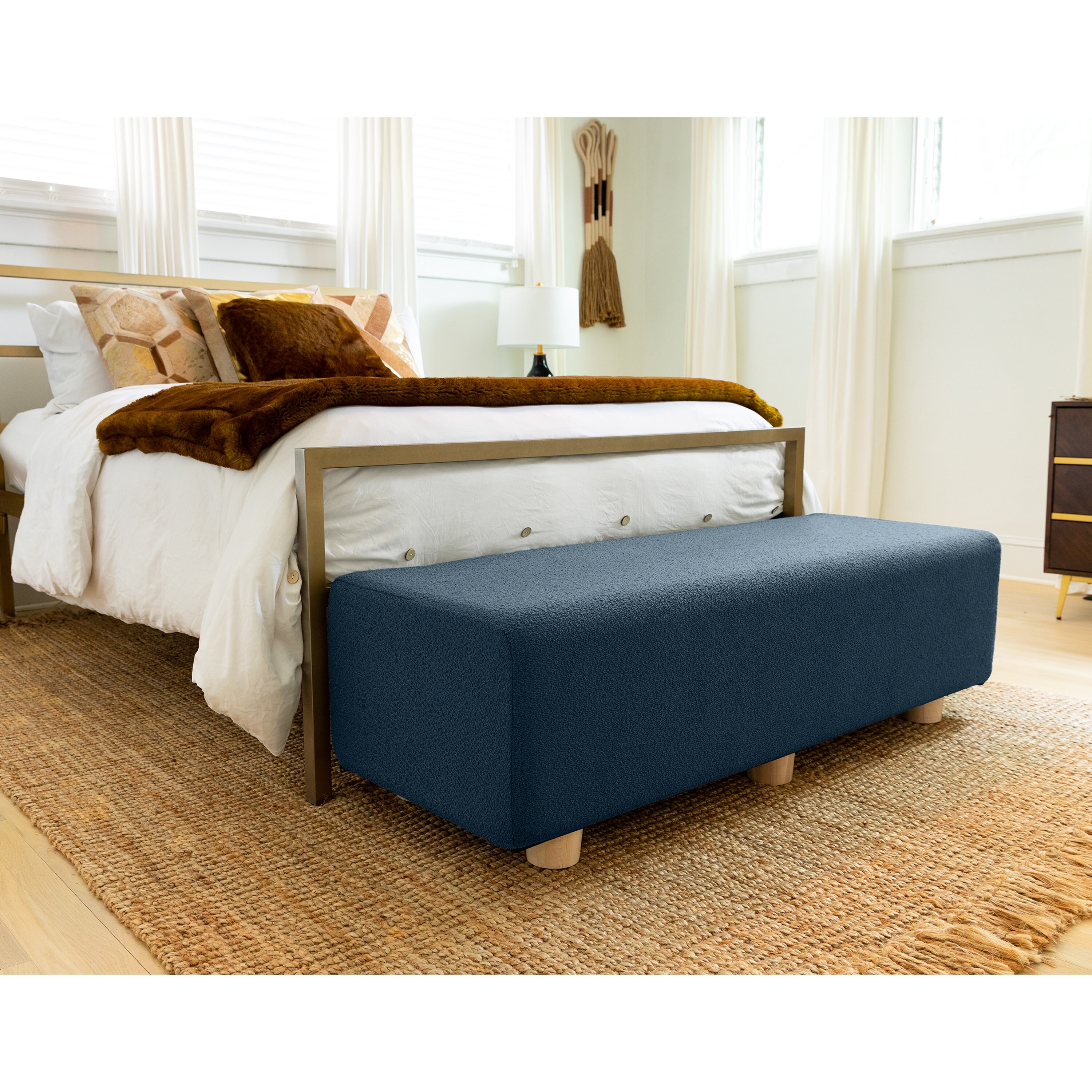 Queen size bed bench clearance