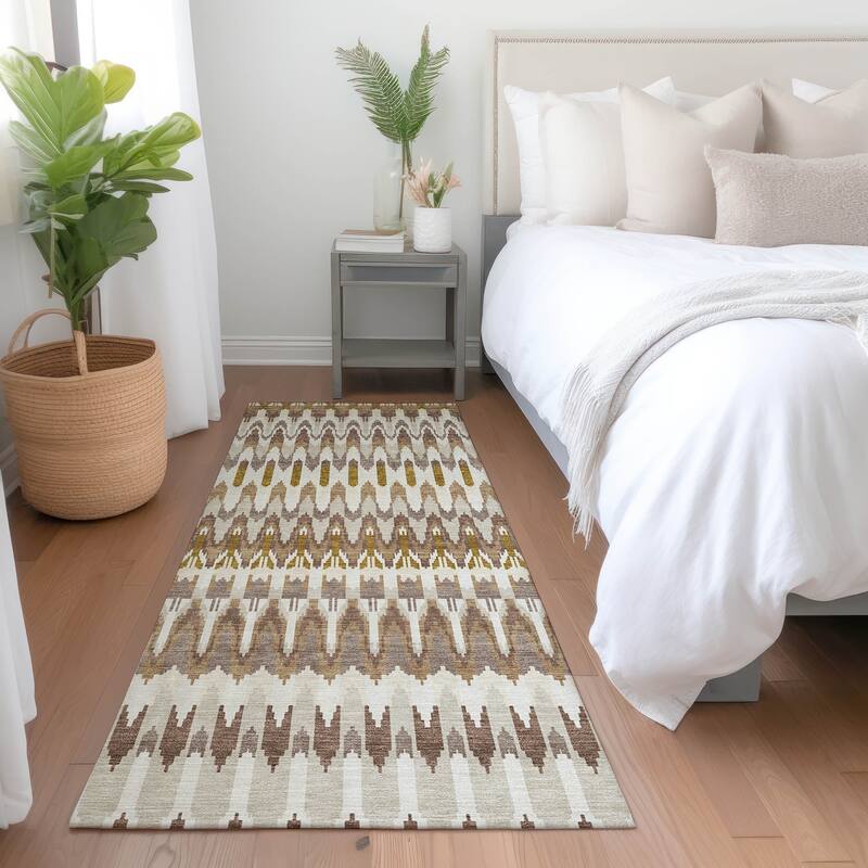 Machine Washable Indoor/ Outdoor Chantille Moroccan Rug