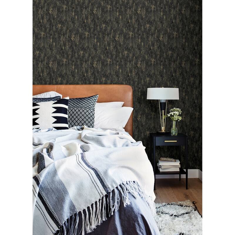 A-Street Prints Diorite Black Splatter Wallpaper