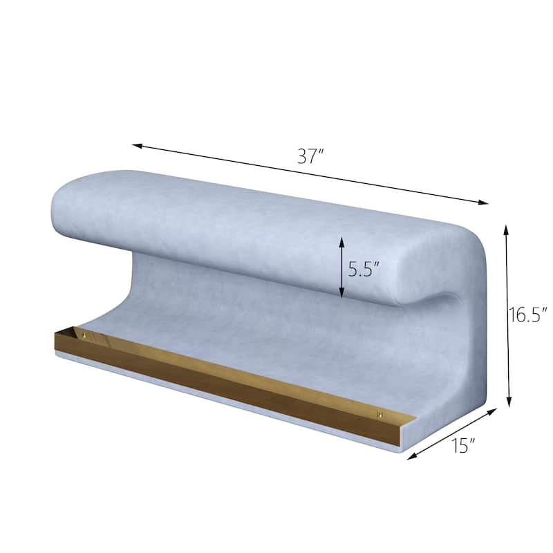 Modern & Contemporary Bench with Cushuion - Blue