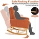 preview thumbnail 49 of 83, HOMYKA 28" Wide Rocking Chair for Nursery with Solid Wood Leg Set of 2