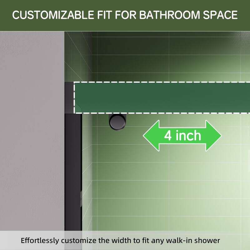 Modern 60 Inch Double Sliding Shower Door, ANSI Certified Glass, Adjustable Width, Stainless Steel Rollers