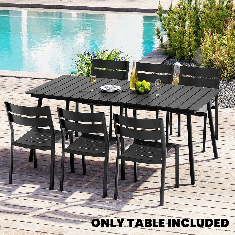 Black aluminum on sale table