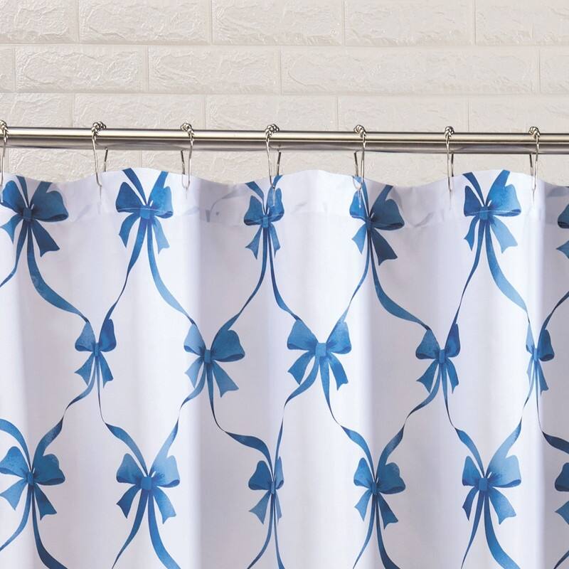 Abigail Bow Fabric Shower Curtain