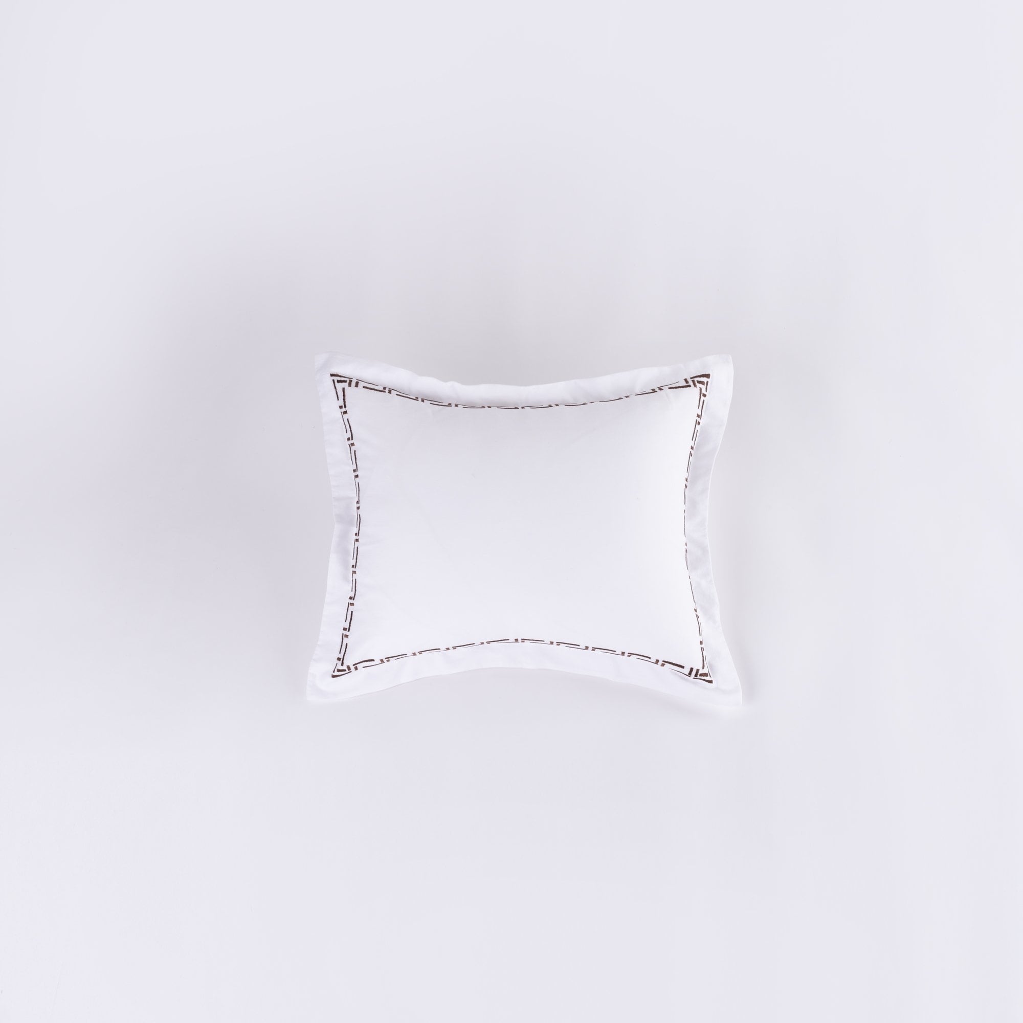 Ellis, Cotton Sateen, White/Saddle, Duvet Cover or Sham