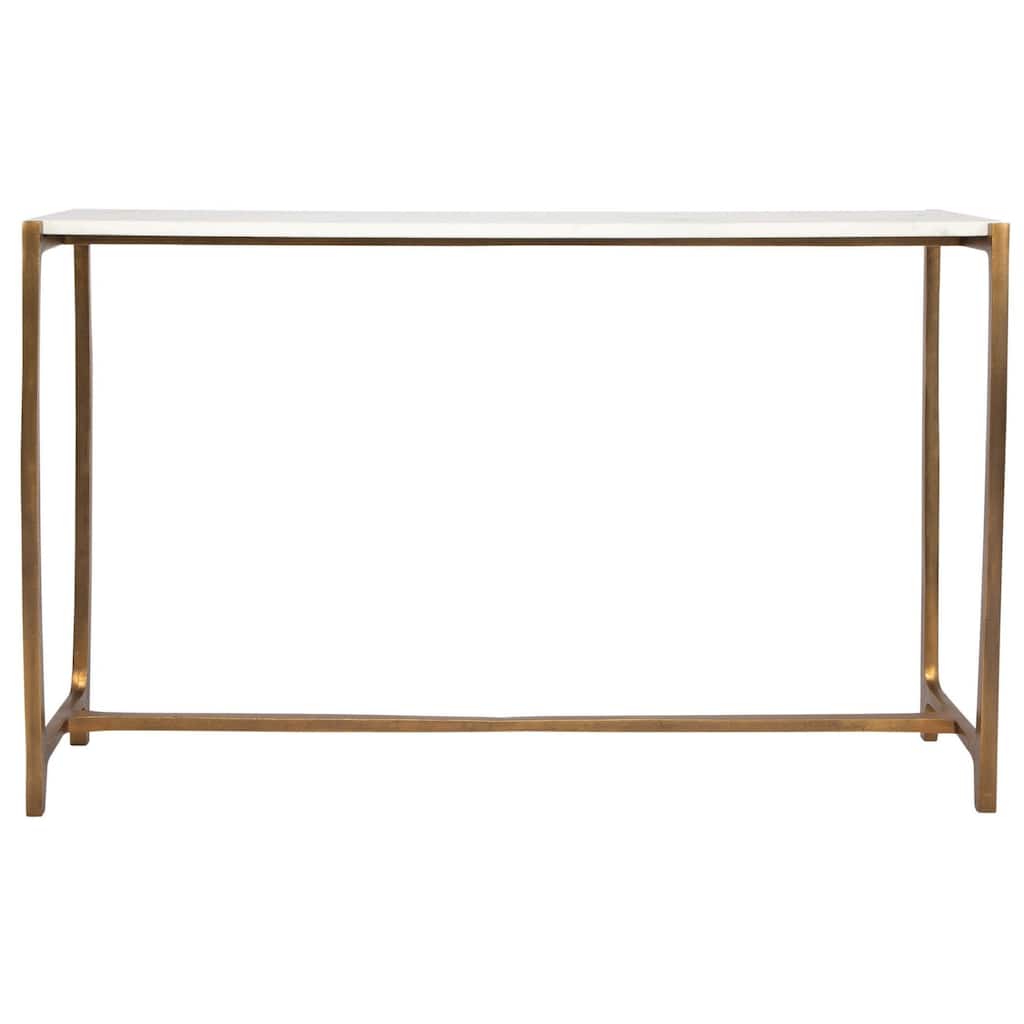 Affinity Marble Top Console Table - 47.25" - White and Gold