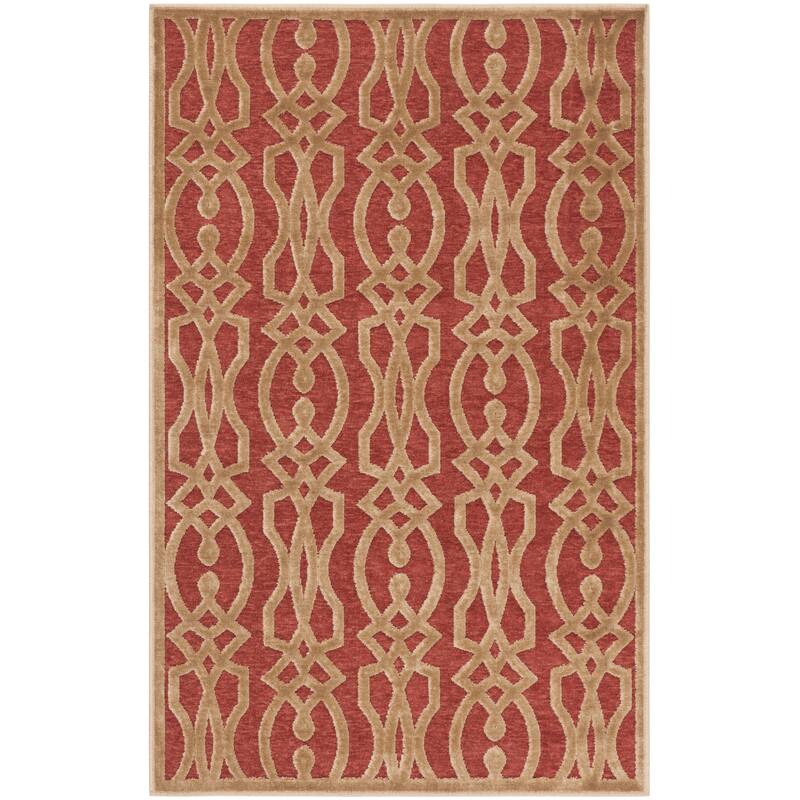 Martha Stewart by SAFAVIEH Villa Screen Viscose Rug - 2'7" x 4' - Cinnamon Stick