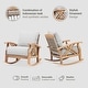preview thumbnail 5 of 12, Cambridge Casual Carmel 3-piece Teak Outdoor Rocking Chair Set with Cushion