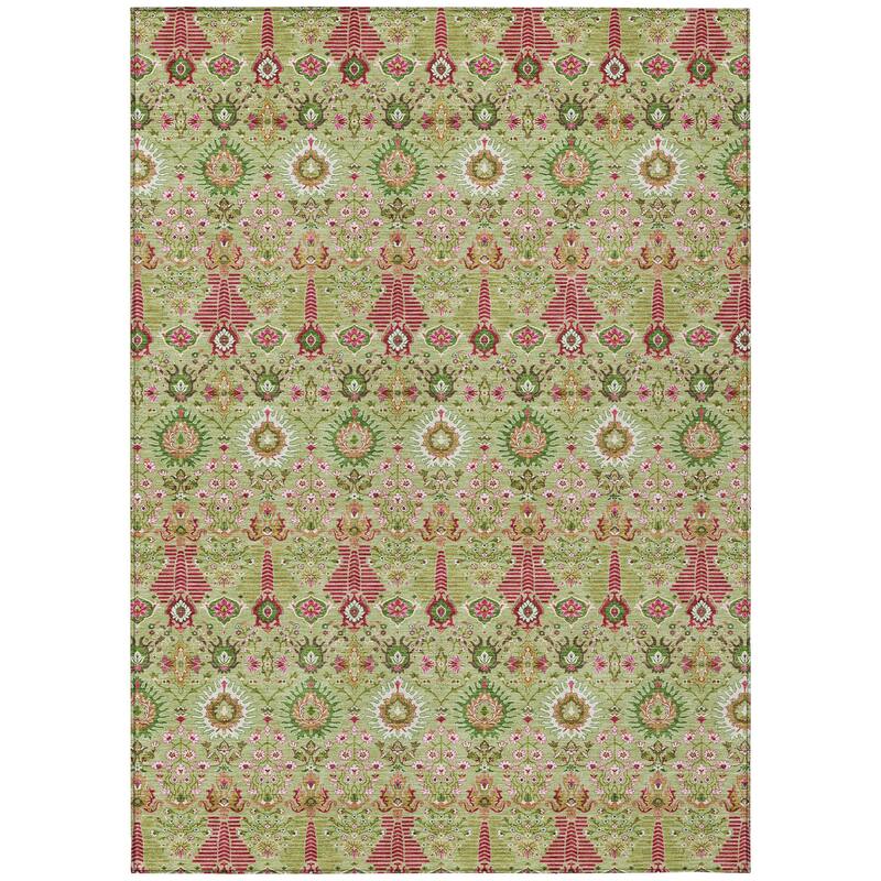 Machine Washable Indoor/ Outdoor Traditional Xander Chantille Rug