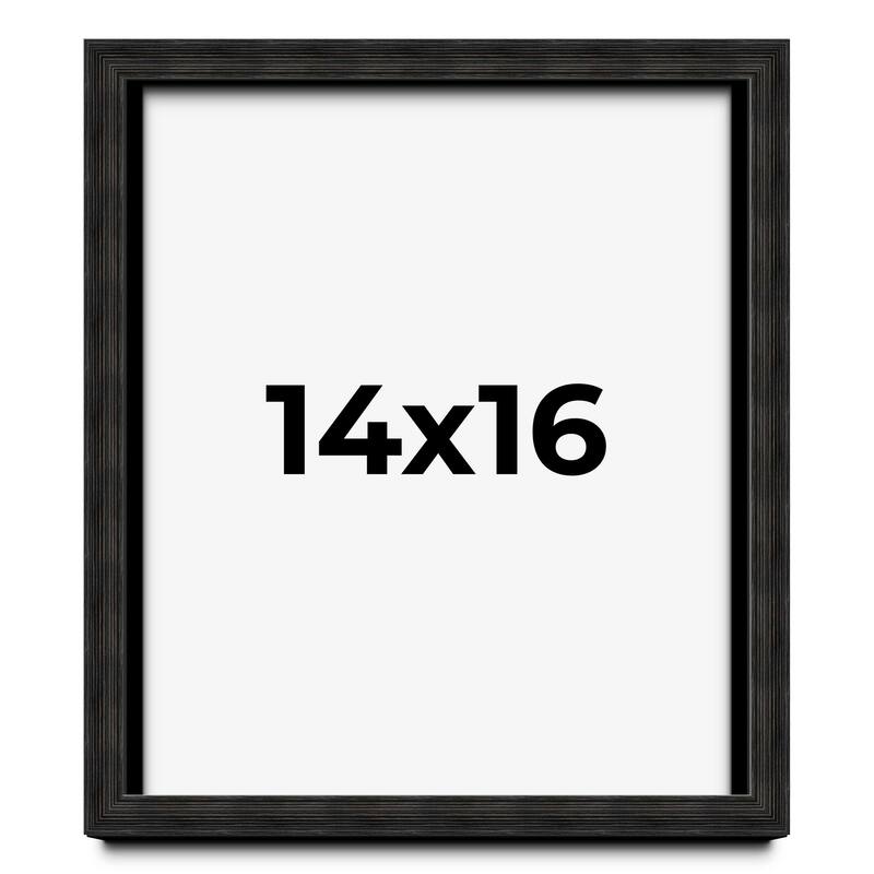 14x16 Shadow Box Black Rustic Barnwood Display Frame | 1.125 Inch