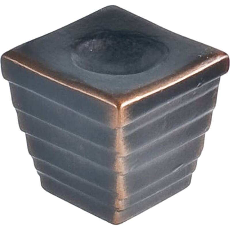 Du Verre Forged 1-3/8 Inch Square Cabinet Knob - Oil Rubbed Bronze