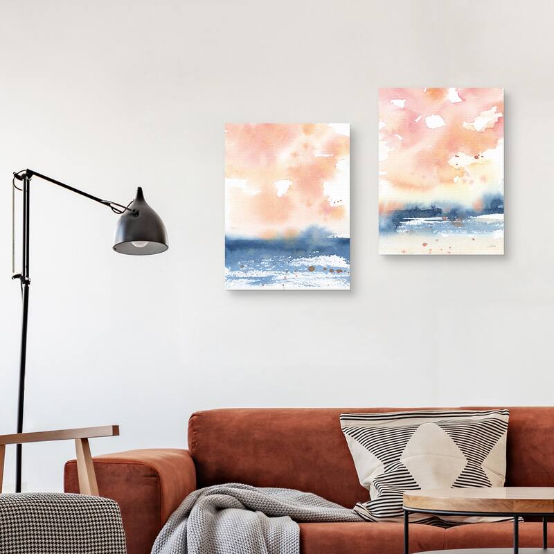Sunrise Seascape I, Sunrise Seascape II by Katrina Pete Canvas Art Prints