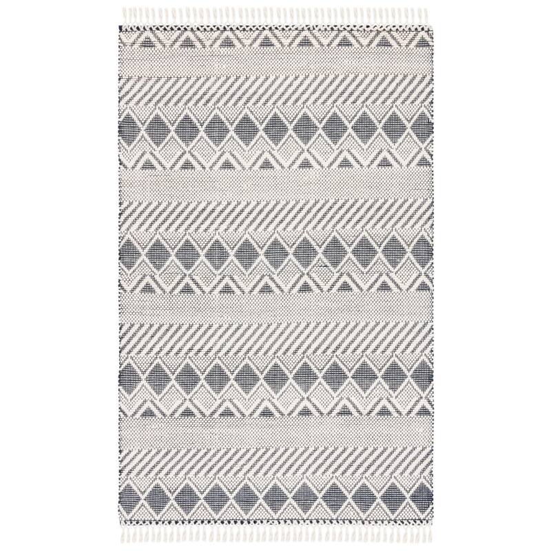 SAFAVIEH Handmade Natura Avril Moroccan Wool Rug - 3' x 5' - Ivory/Charcoal
