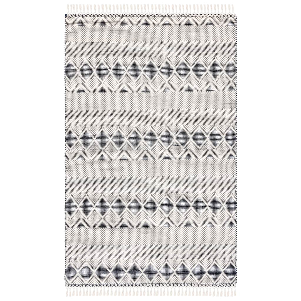 SAFAVIEH Handmade Natura Cornella Moroccan Wool Rug - Ivory/Charcoal - 5' x 8'