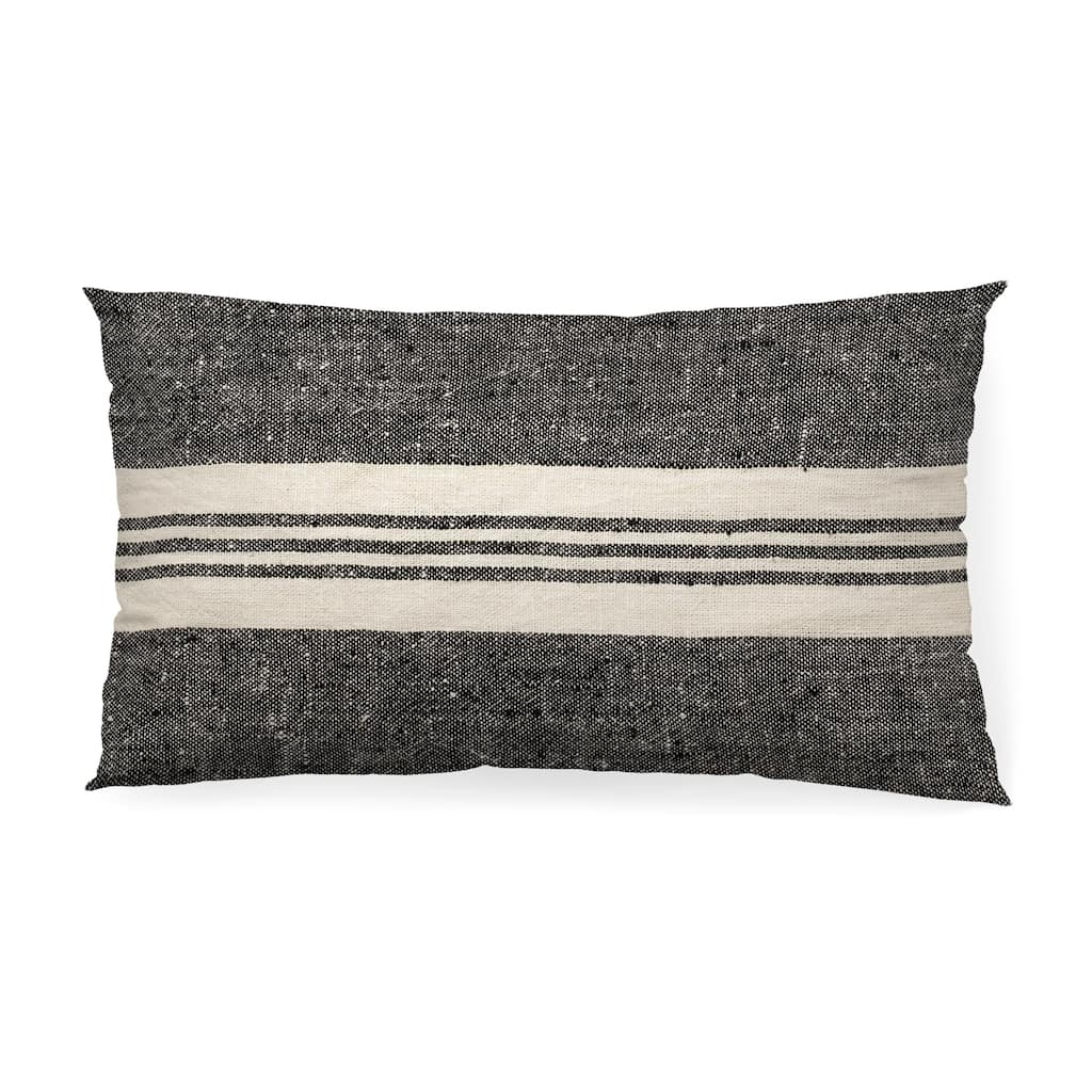 Sharon Black With Stripes Decorative Pillow Cover