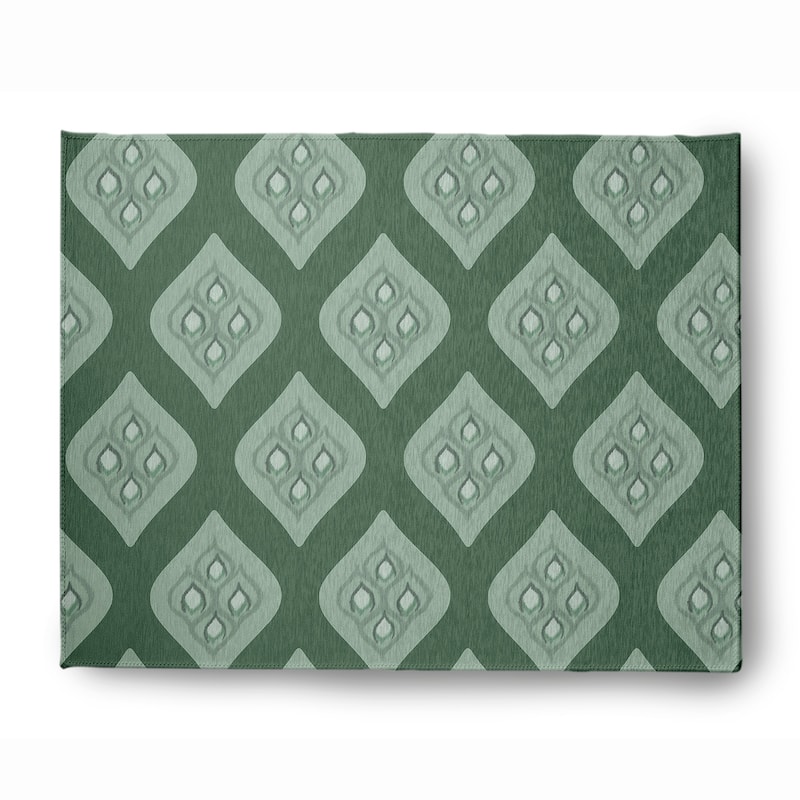Olgee Bold Pattern Soft Chenille Rug - 8' x 10' - Green