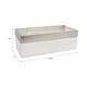 preview thumbnail 4 of 11, Sagebrook Home Acrylic & Stainless Steel Storage Box - White Brass 14.25" Decorative Organizer - 14.25" x 6" x 6.5"